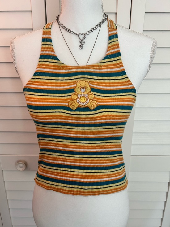 Forever 21 Tops - Forever 21 Care Bears Striped Ribbed Halter Top Size Small